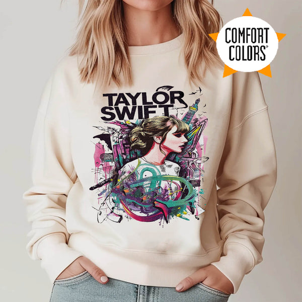 Taylor Swift Grunge Comfort Colors Sweatshirt